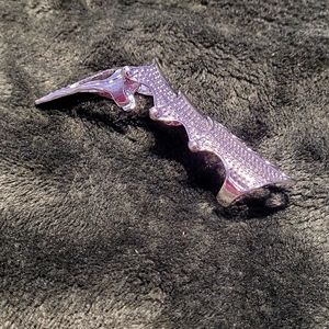 Talon Cosplay Gothic/Edgy Halloween Silver Ring Nail/Hand Accessory Jewelry